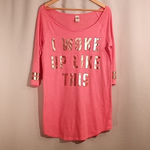"I woke up like this" sleep top (850)